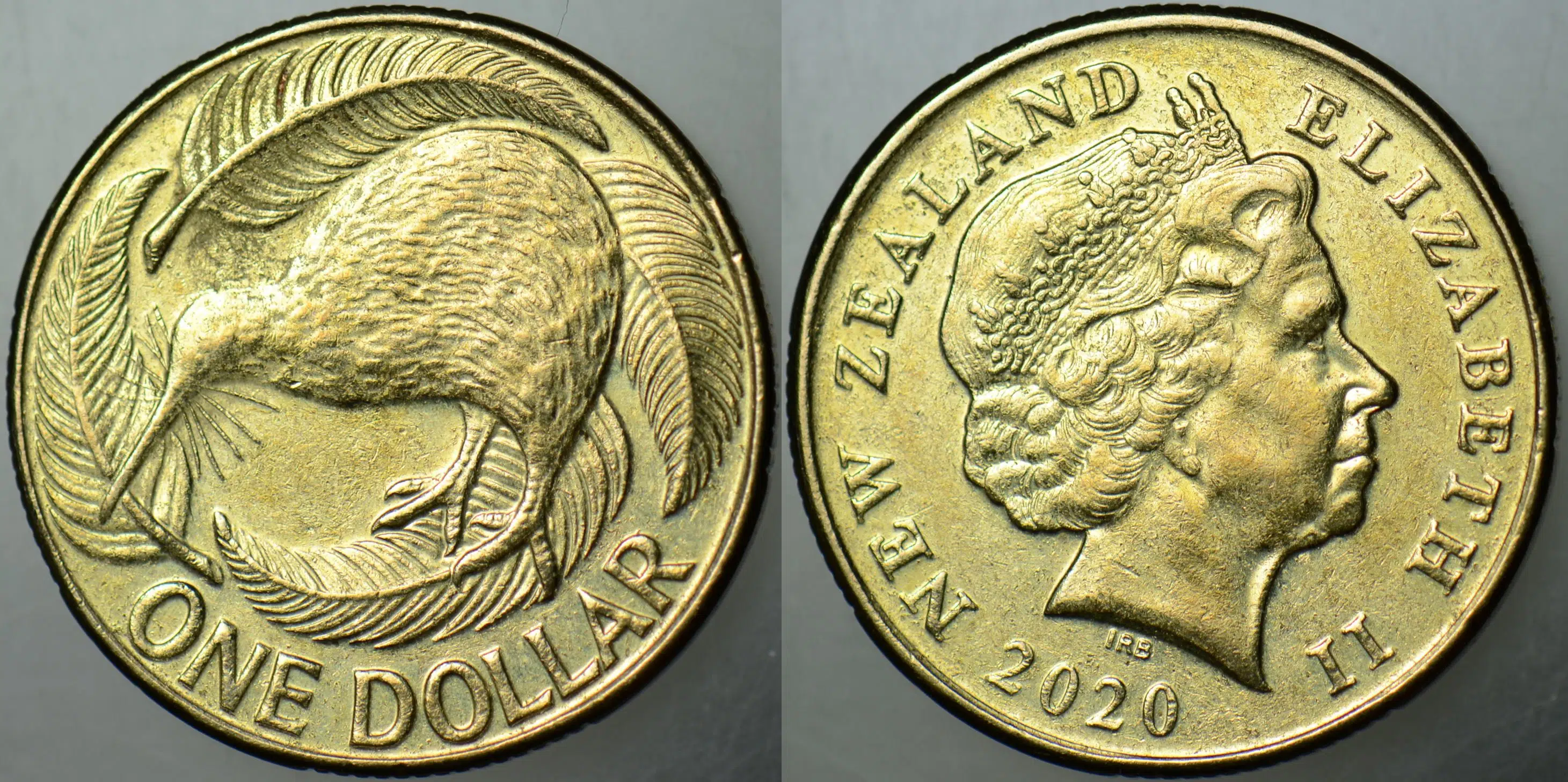 YENİ ZELANDA 1 DOLAR 2020 KİWİ TEMALI. KRALİÇE II. ELİZABETH.