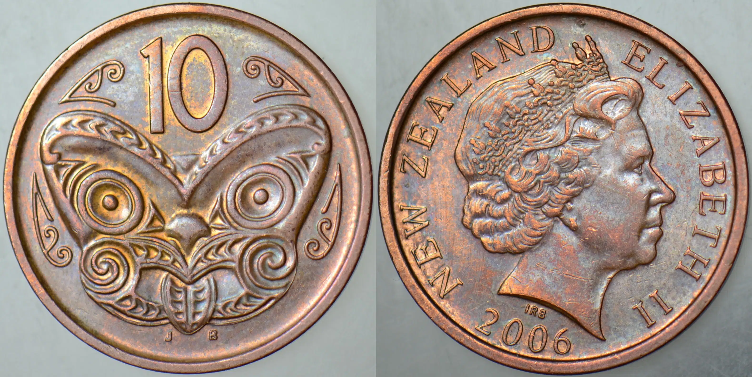 YENİ ZELANDA 10 CENT 2006 KRALİÇE II. ELİZABETH.