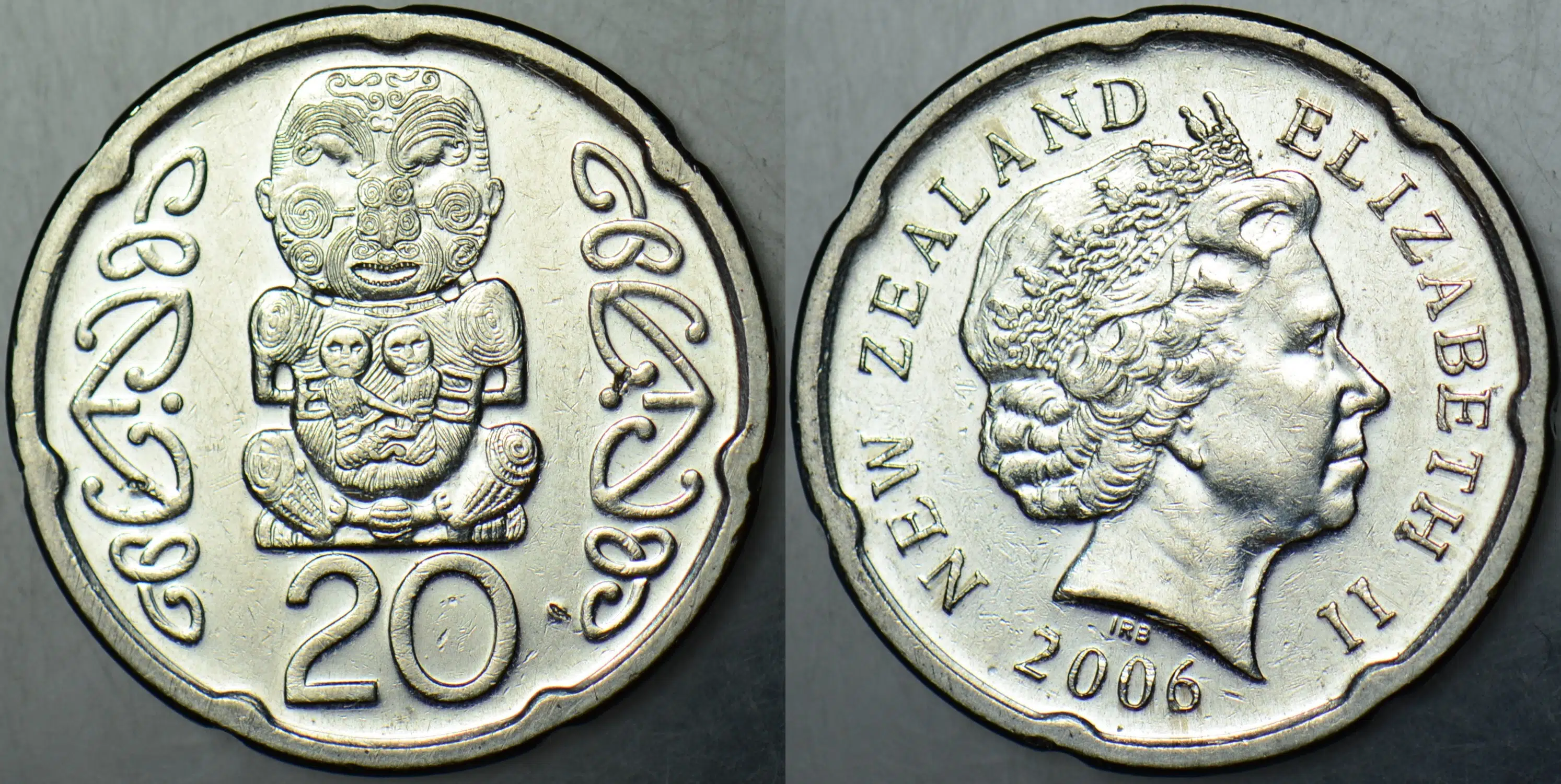 YENİ ZELANDA 20 CENT 2006 KRALİÇE II. ELİZABETH 21,75 mm
